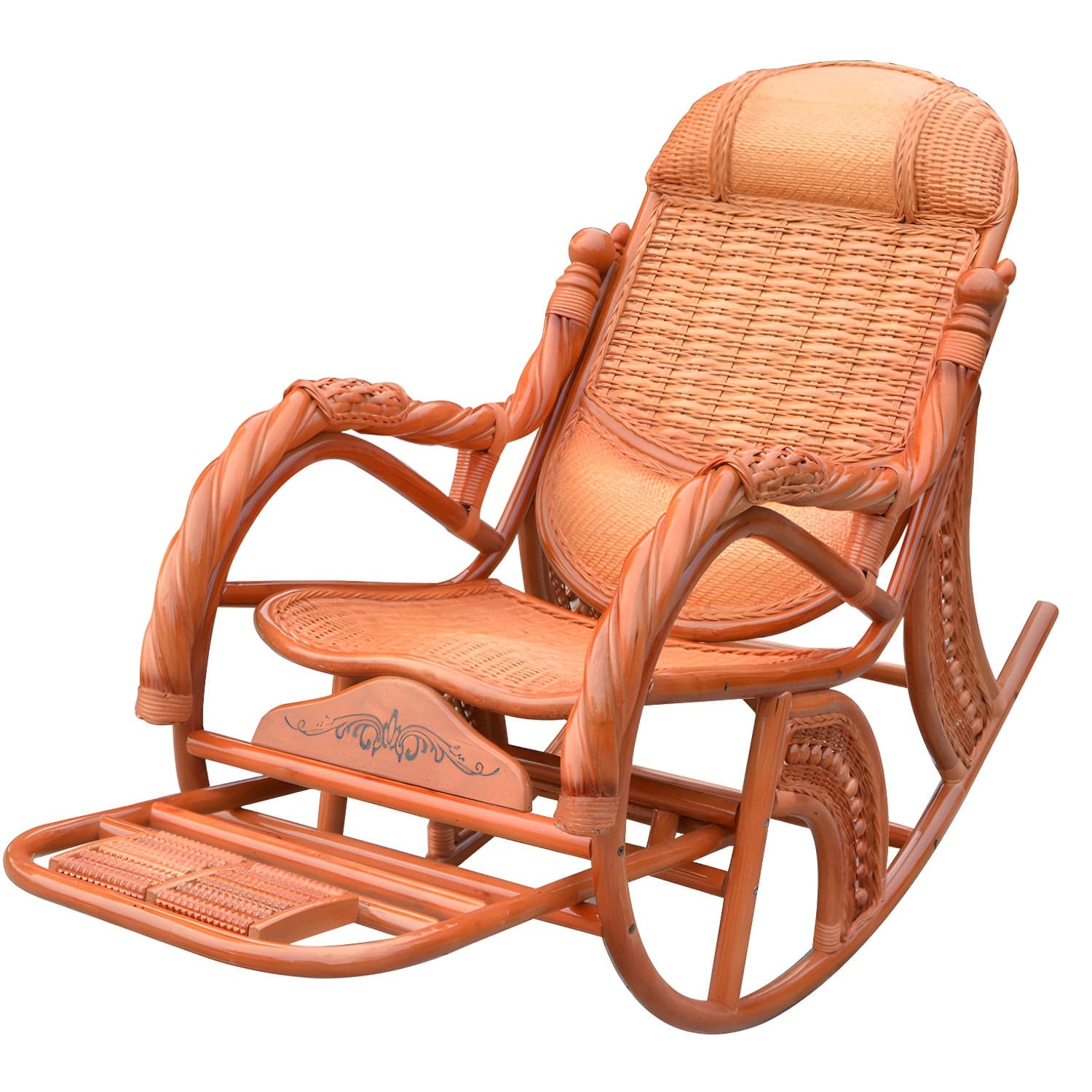 Mid Century Modern Recliner Chair Rattan/Wicker Recliner Chair for Living Room - image 7