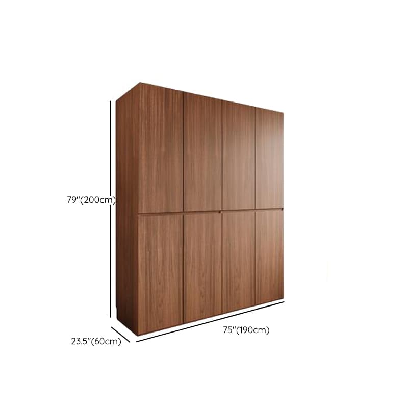 Cocoa Minimalist Natural Wood Wardrobe Closet with Soft Close Door, Interior Shelves, and Clothing Rod - image 24
