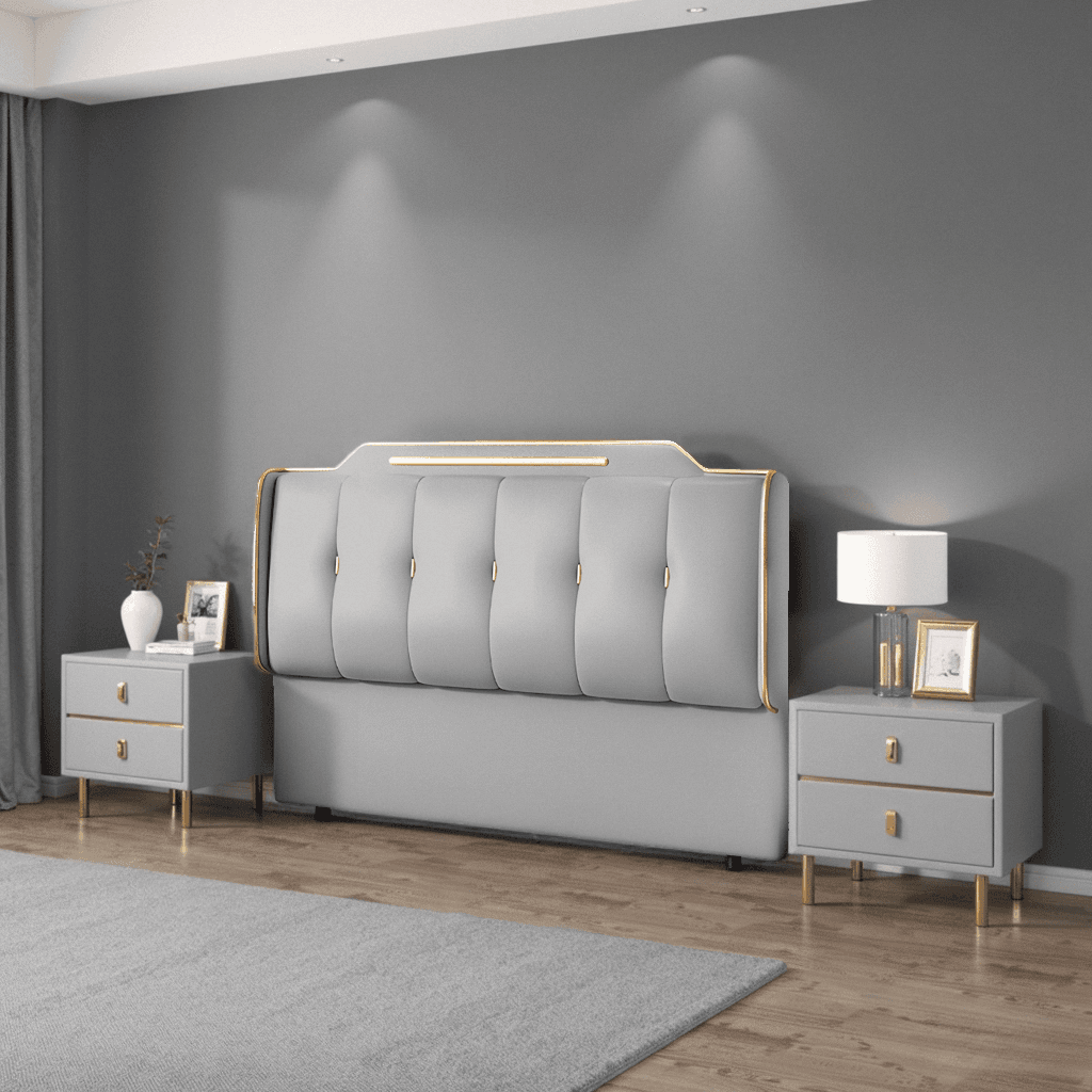 Simplistic Wingback Headboard with Camelback Shape for Queen Bed, Piled Tufted, Standard Height, Sponge Upholstery Fill, No Distressing - image 10
