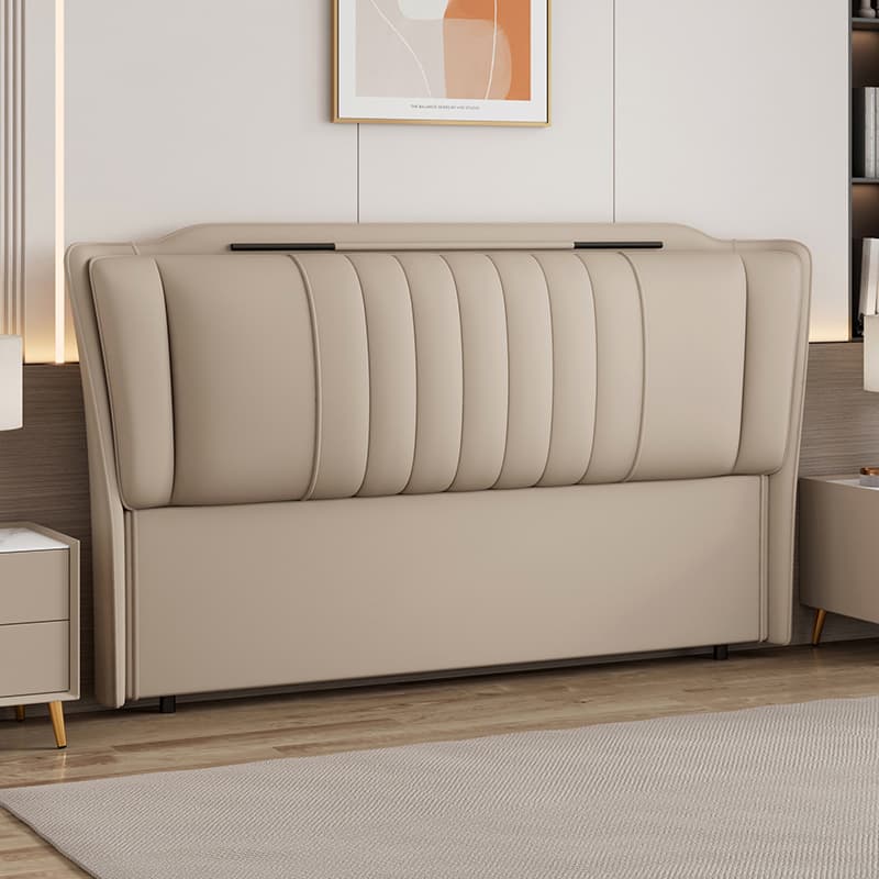 Modish No Distressing Pine Wood Panel Headboard with Rectangle Shape for Full/Queen Bed, Featuring Sponge Upholstery Fill and Standard Height - image 5