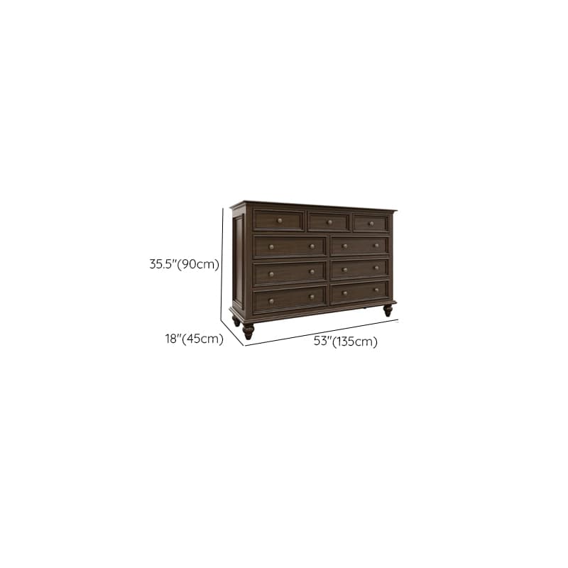Classic Cocoa Lumber Horizontal/Vertical Console Dresser/Lingerie Chest/Bachelor Chest with 9 Drawers/7 Drawers/6 Drawers - image 14