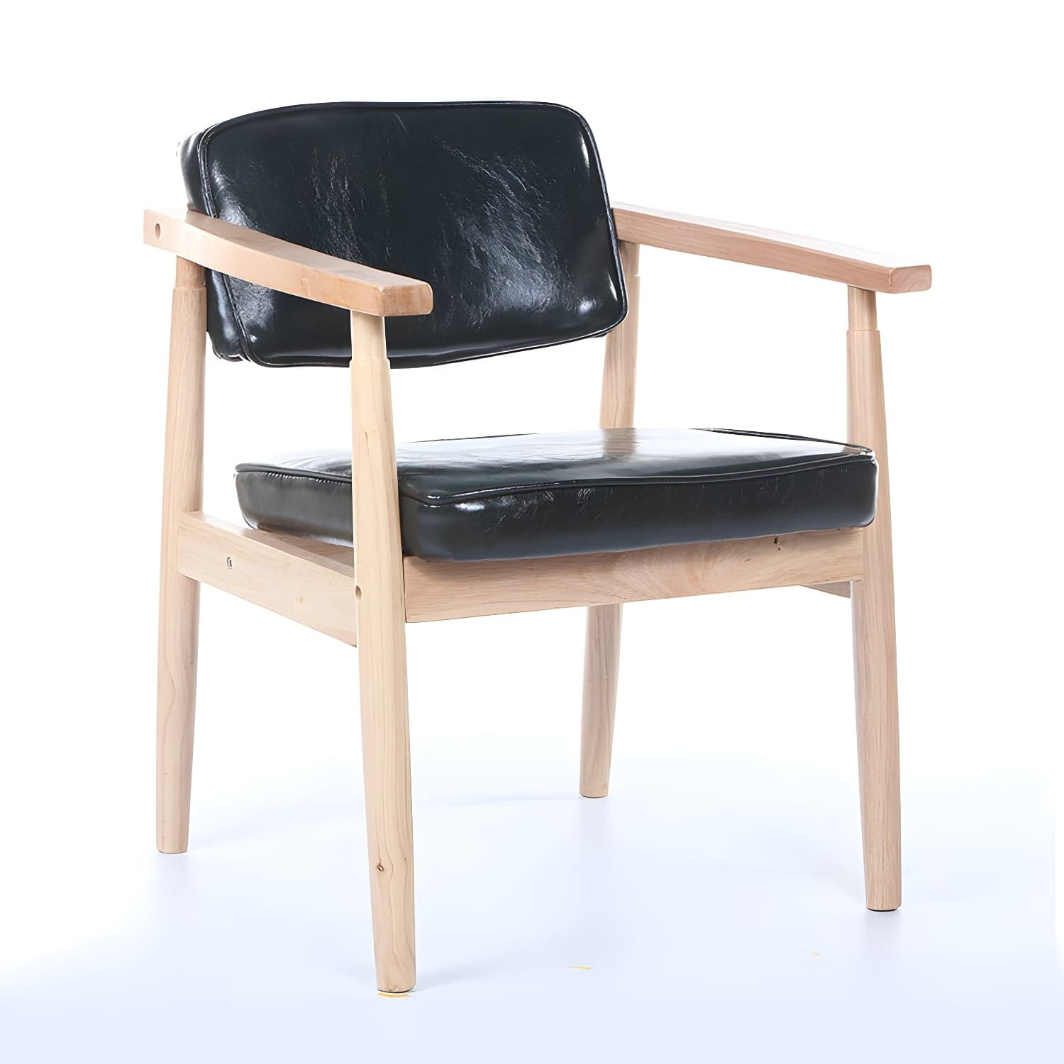 Modern Wood Dining Arm Chair Open Back Single Dining Side Chair for Home Use