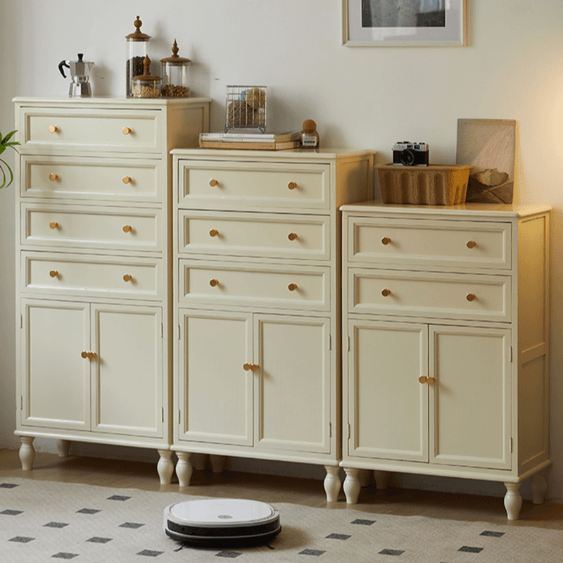 Watertight Stain Resistant Beige/Sepia Rectangle Utility Storage Cabinet with Drawer and Pull Knobs, Locker Included/Not Included - image 4