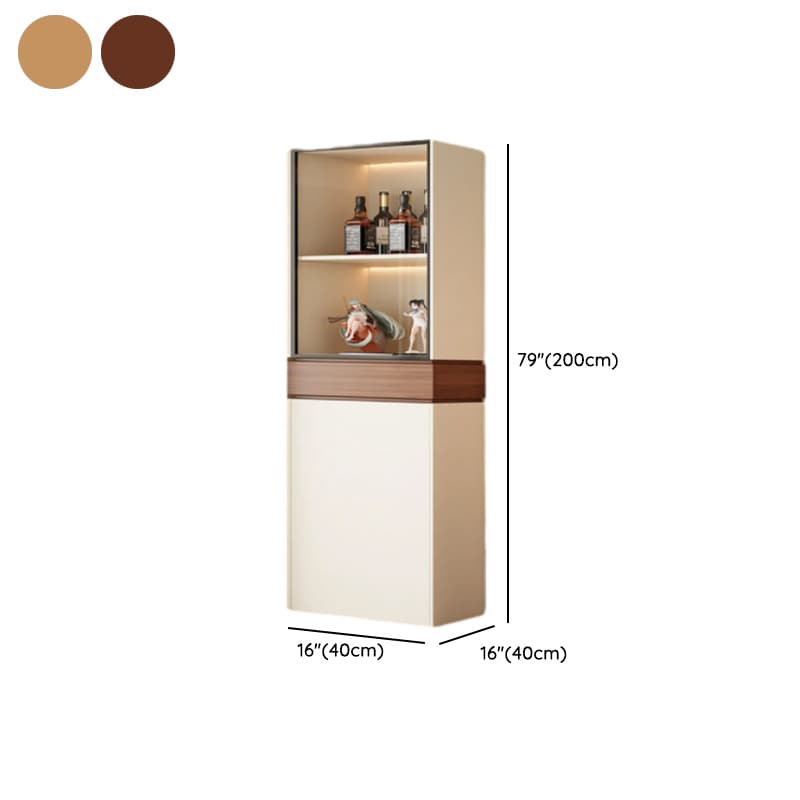 Rectangular Detached Accent Cabinet with Damp-proof, Scratch-immune Glazed Door in Chalk/Sepia and Soft Close Drawer - image 18