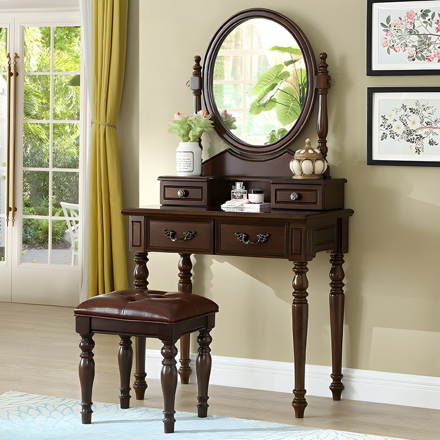 Old School Auburn Sleeping Quarters Rubberwood Push-Pull Tabletop Storage - image 13