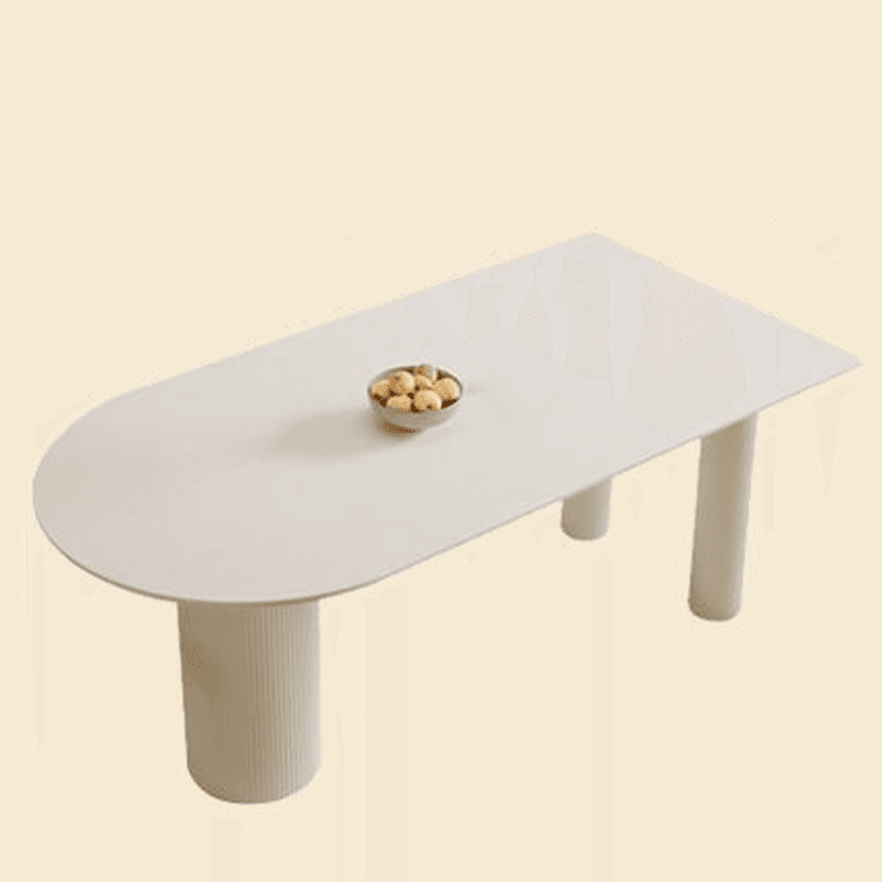 Irregular Slate Stone Dining Table Set with Three Legs for 4 People/Dining Table for 2/Seats 8