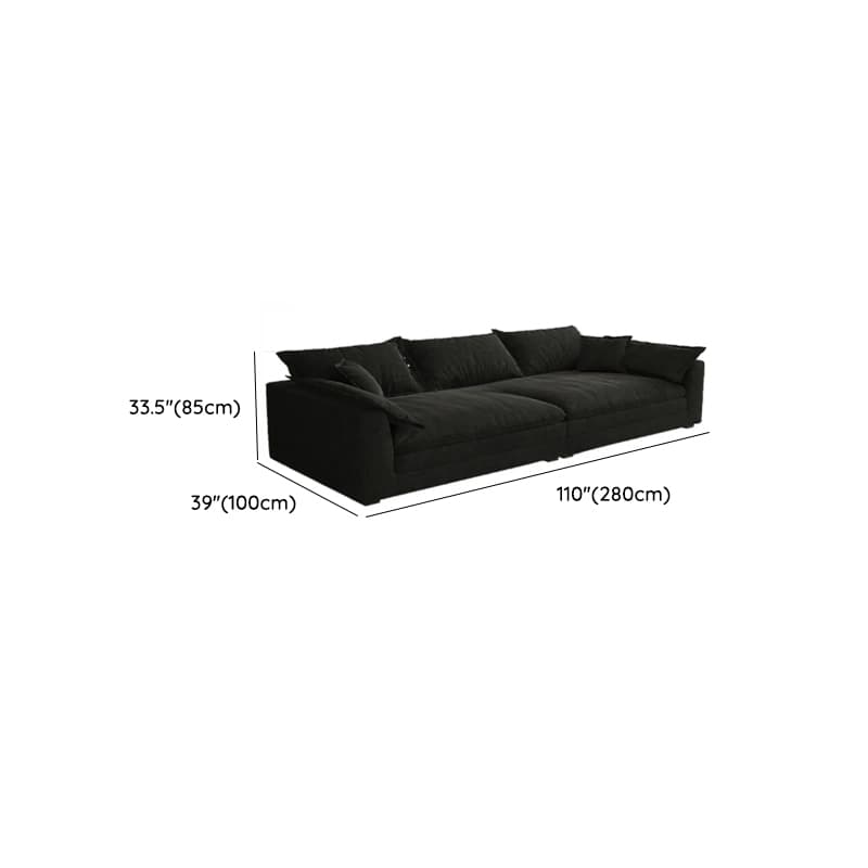 Art Deco Ink Solid Color Water Resistant Sofa Couch/Single Sofa for 5-seater/4-seater/6-seater with 2 Pillows - image 15