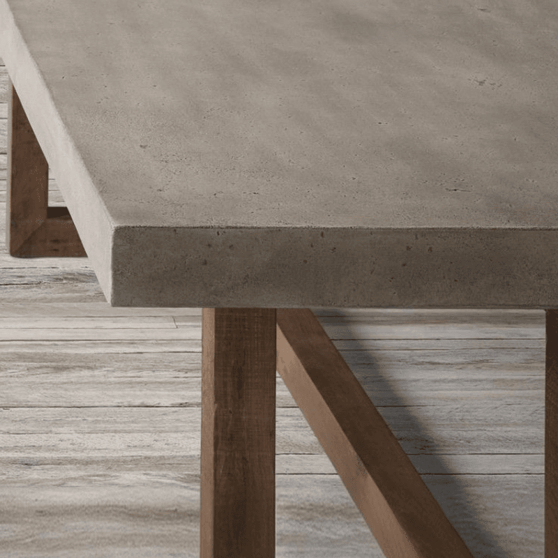 Rectangular Standard Table Height Fixed Dining Table in Wood Scoring for 8/for 6/4 People with a Wooden Tabletop in a Trendy Style - image 4