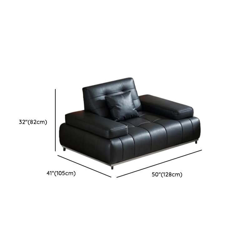 Straight/L-Shape Sofa Couch/Sofa Recliner with Tufted Back in Dark, Horizontal/Left Hand Facing, Decorative-stitched - image 10