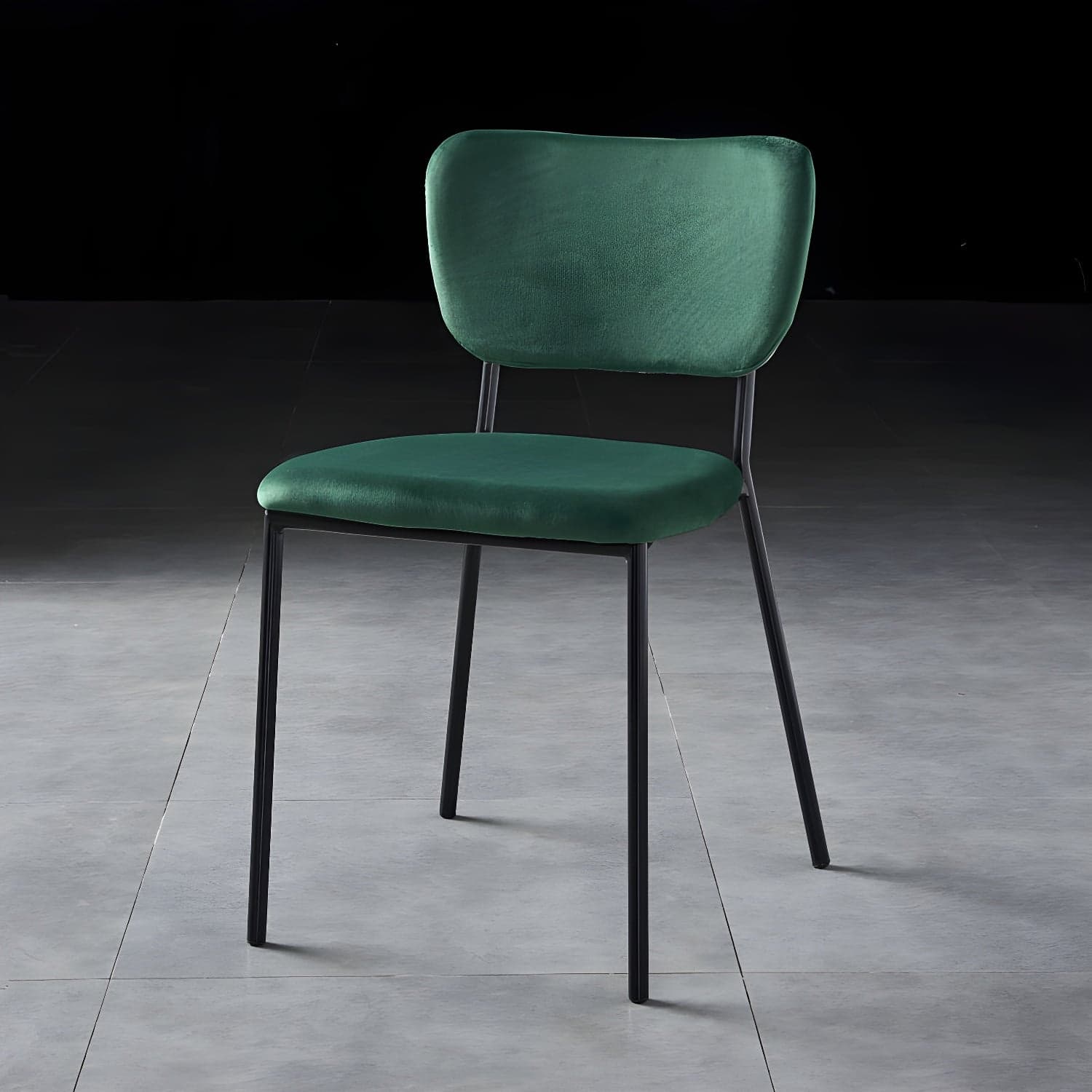 Nordic Style Dining Chairs Armless Open Back Stackable Chairs with Metal Legs - image 3