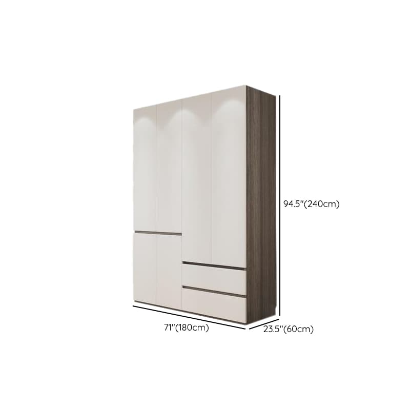 White Modish Wooden Independent Armoire Cabinet with Soft Close Drawer, Soft Close Door, and Interior Shelves - image 22