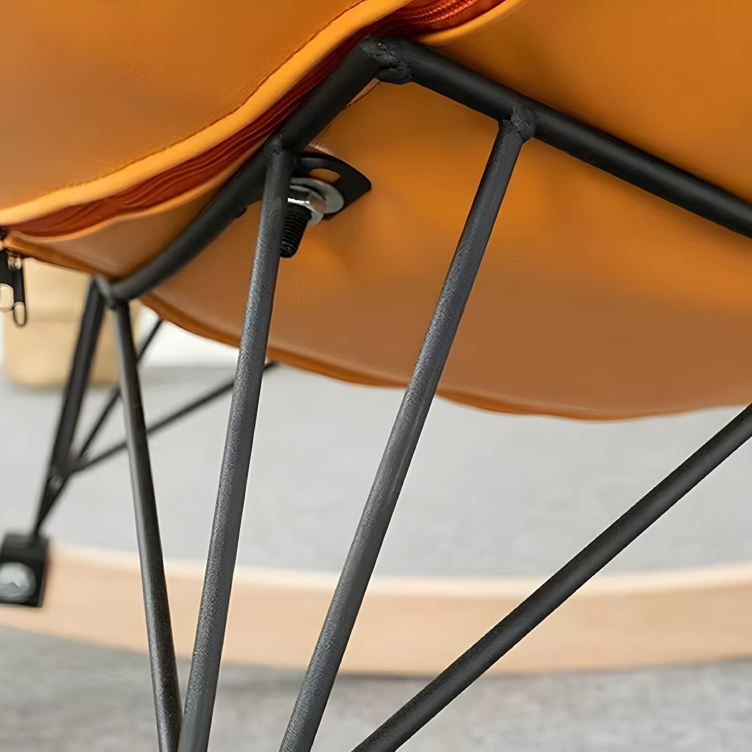 Modern Glider Chair Pure Color Cushions Rocking Chair with Dark Legs - image 11
