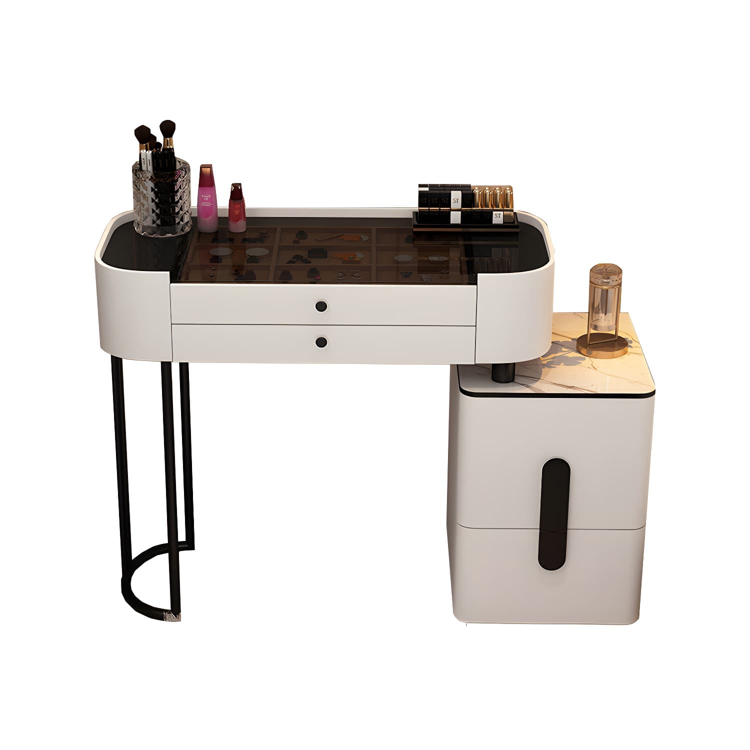 Contemporary Wood Make-up Vanity 15.75" Wide Make-up Vanity with Drawers - image 14