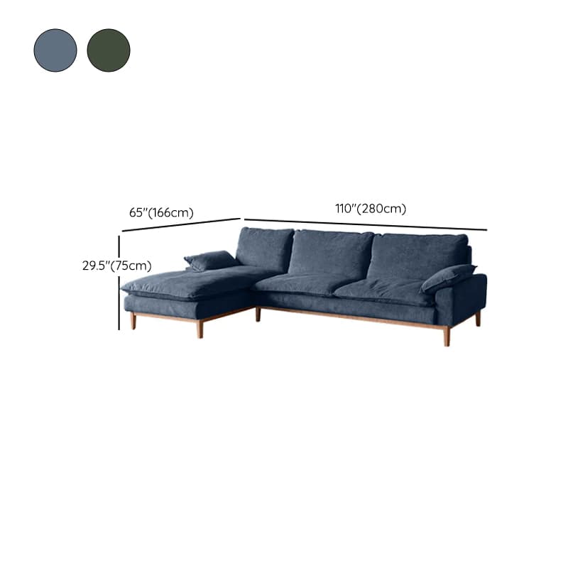Contemporary Seats 2/1 Person Straight/L-Shaped Horizontal Left Sofa Couch /Chaise with Natural Wood Frame - image 23