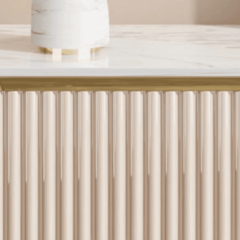 Luxury Off White Sideboard with Faux Marble Countertop and Standalone Design - image 8