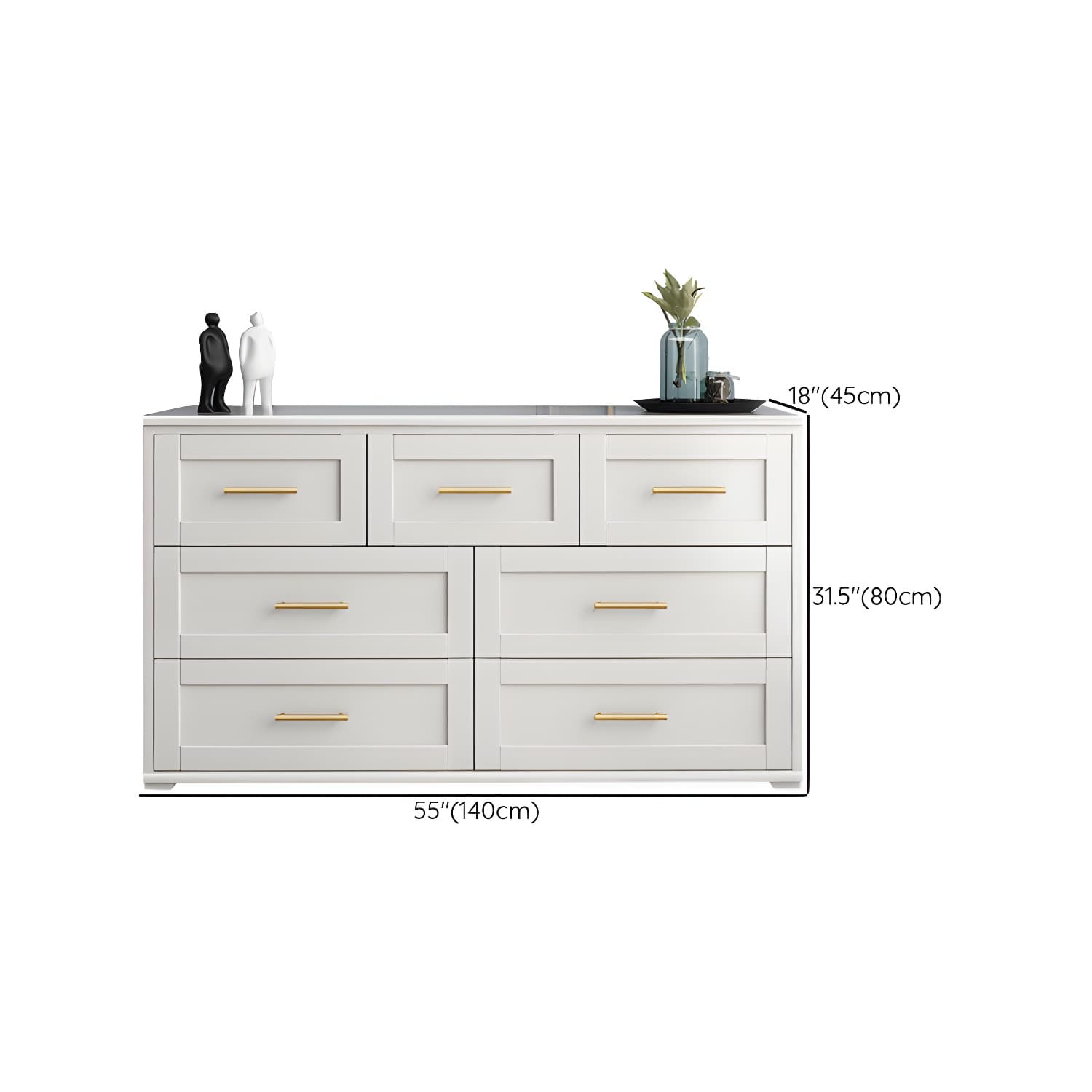 17.55-inch Width Solid Wood Storage Chest Classic Glam Storage Chest Dresser - image 23