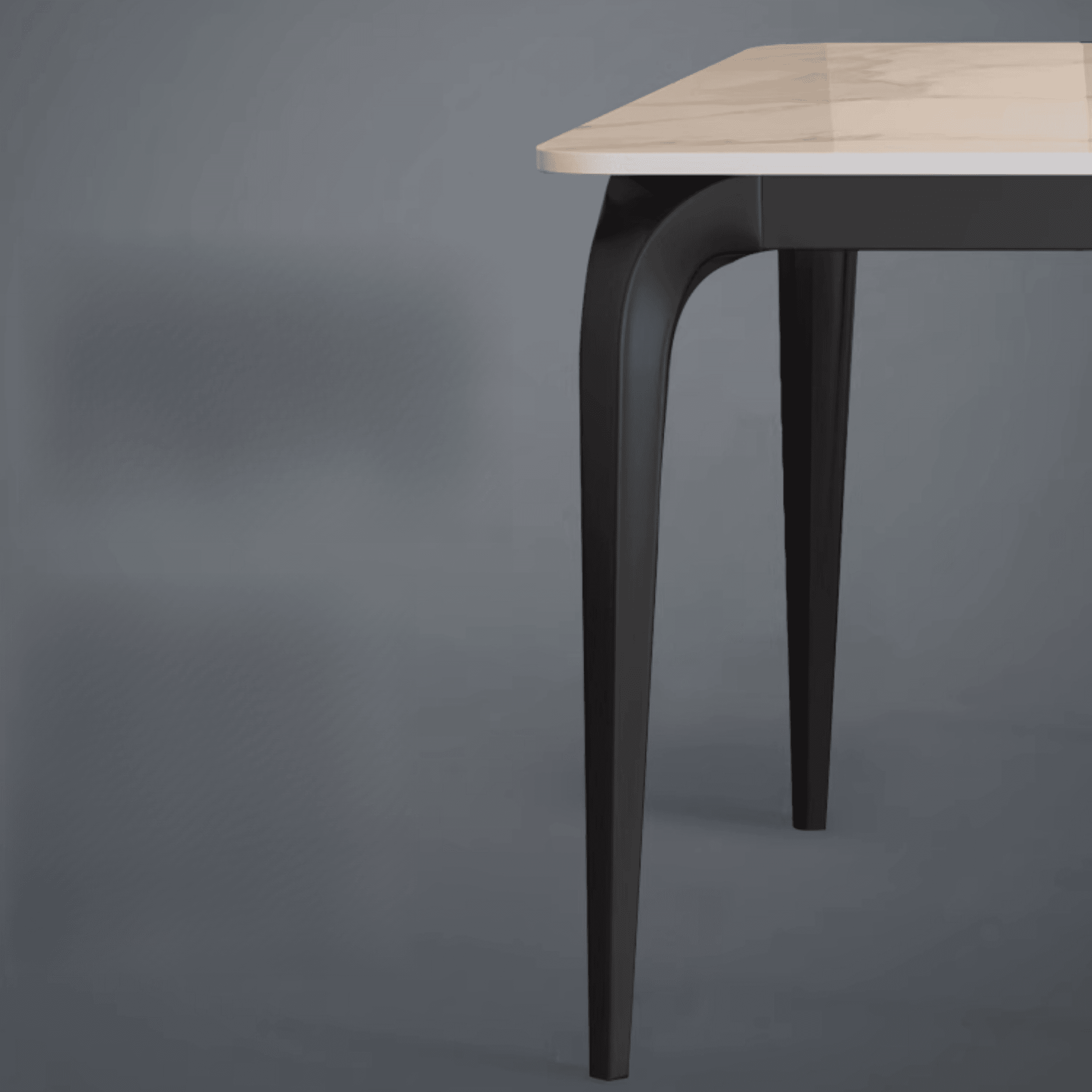 Trendy White/Charcoal/Light Gray Rectangle Scratch Resistant Sintered Stone Top Dining Table for 4/8 People/Seats 6, Standard Table Height - image 14