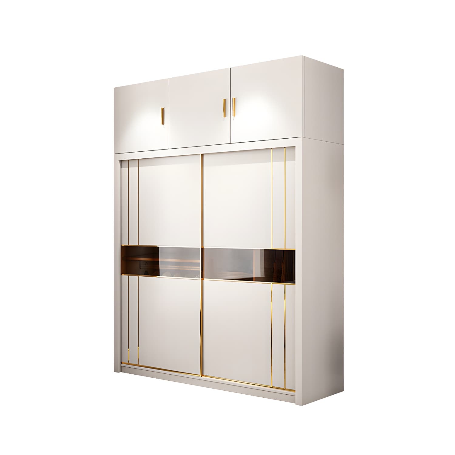 Modern Style Wardrobe Cabinet Glass Wardrobe Closet for Home - image 11