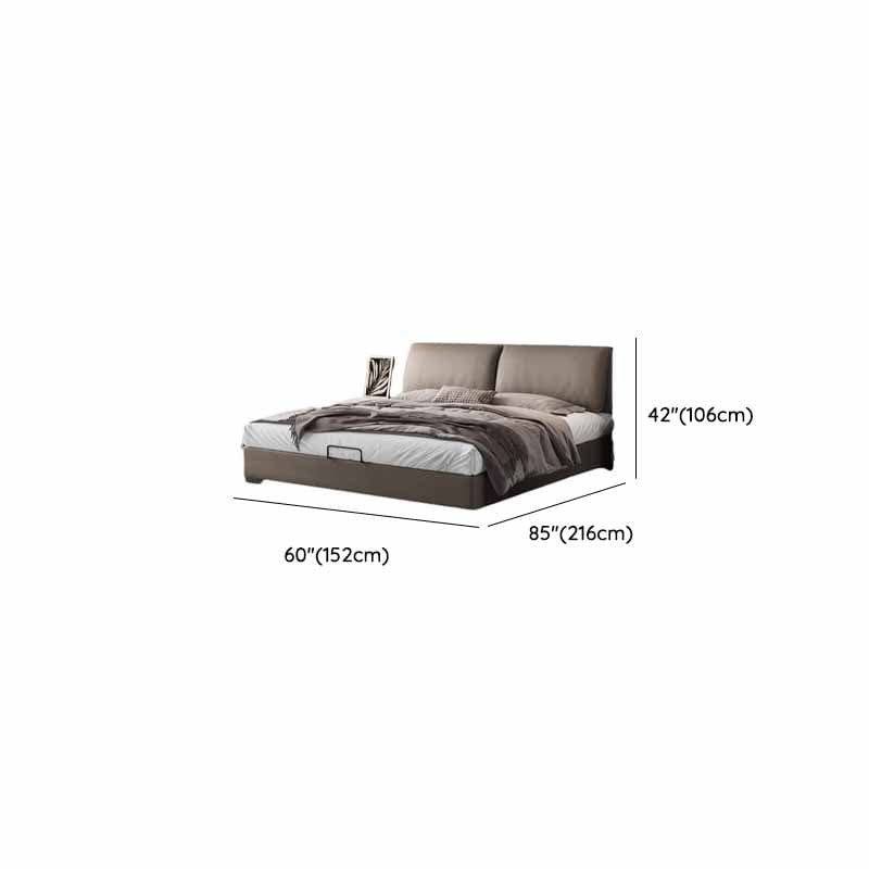 Grey Solid Color Storage Included Panel Bed for Bedroom - image 7