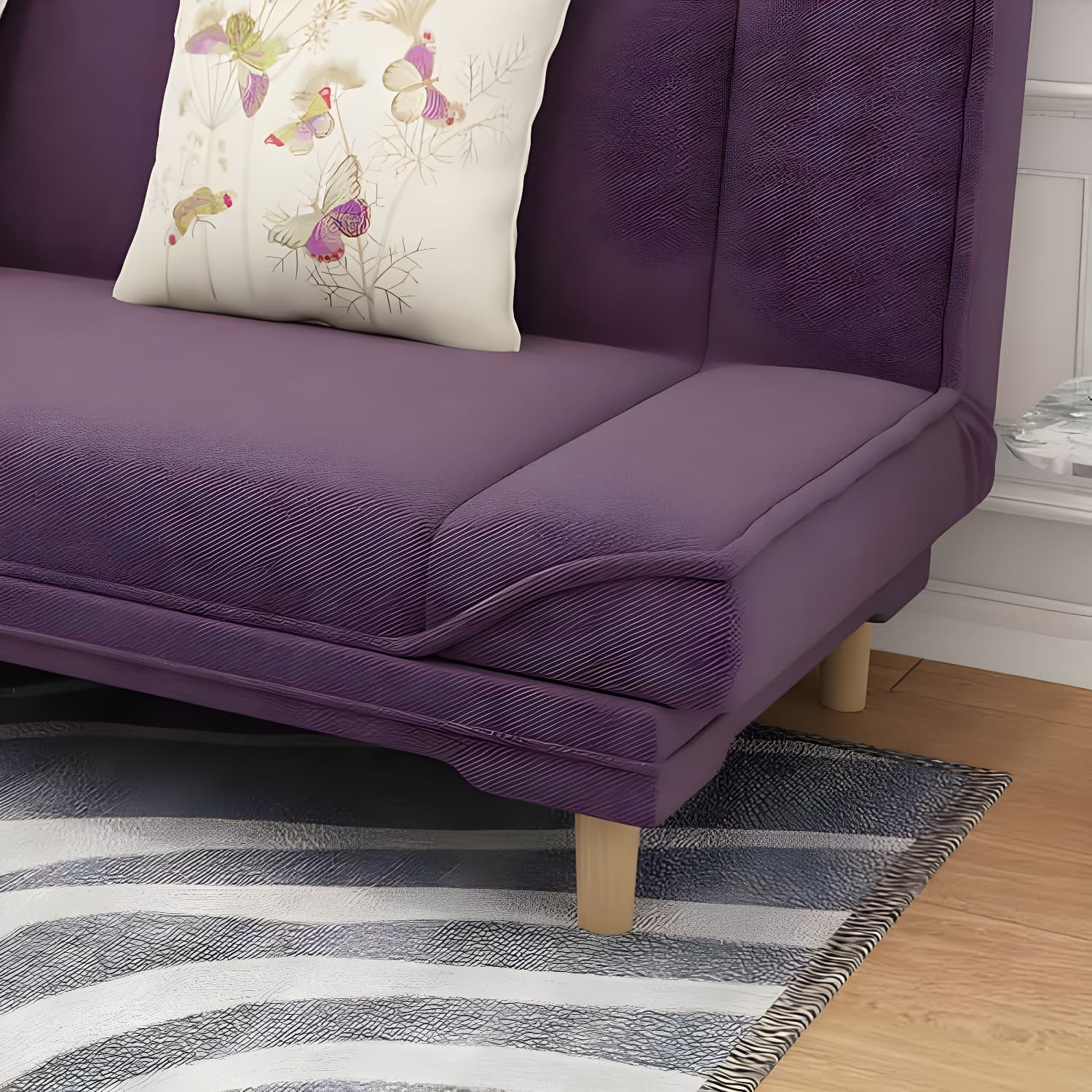 Convertible Armless Sofa 48"W Modern Sofa with Cotton Blend for Living Room - image 29