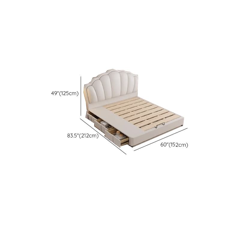 Storage Included with 3 Storage Boxes, Natural Wood Frame, Storage Drawer, Panel Headboard, and Sponge Upholstery - image 15