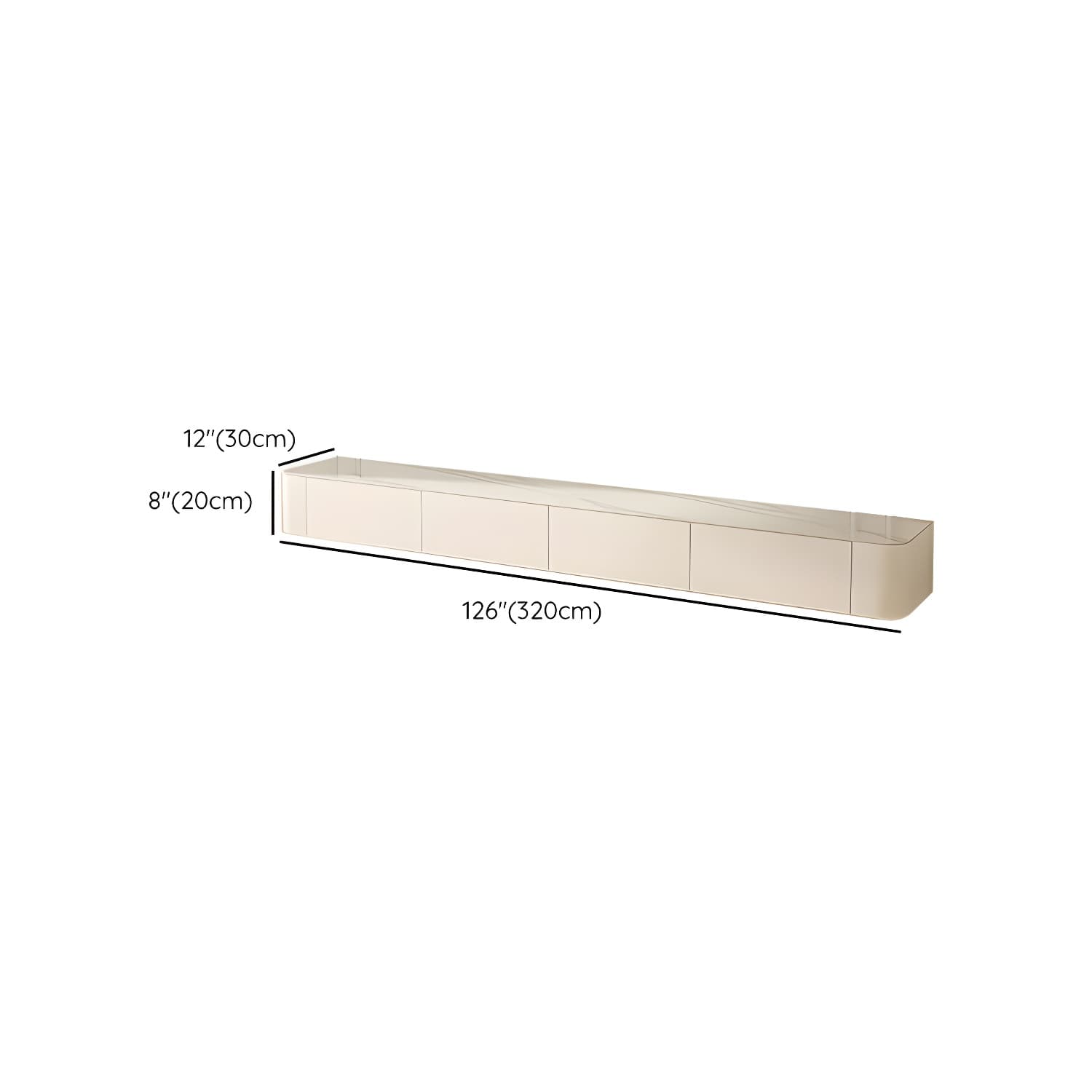 Scandinavian Solid Wood Frame Wall-mounted TV Media Stand with Drawers and Door - image 24