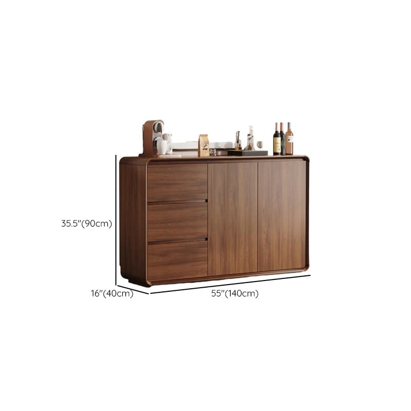 Narrow/Standard/Wide Auburn Sideboard with Lumber Adjustable Shelf, Locker, 3 Drawers and 4 Doors/2 Doors/Single Door - image 13