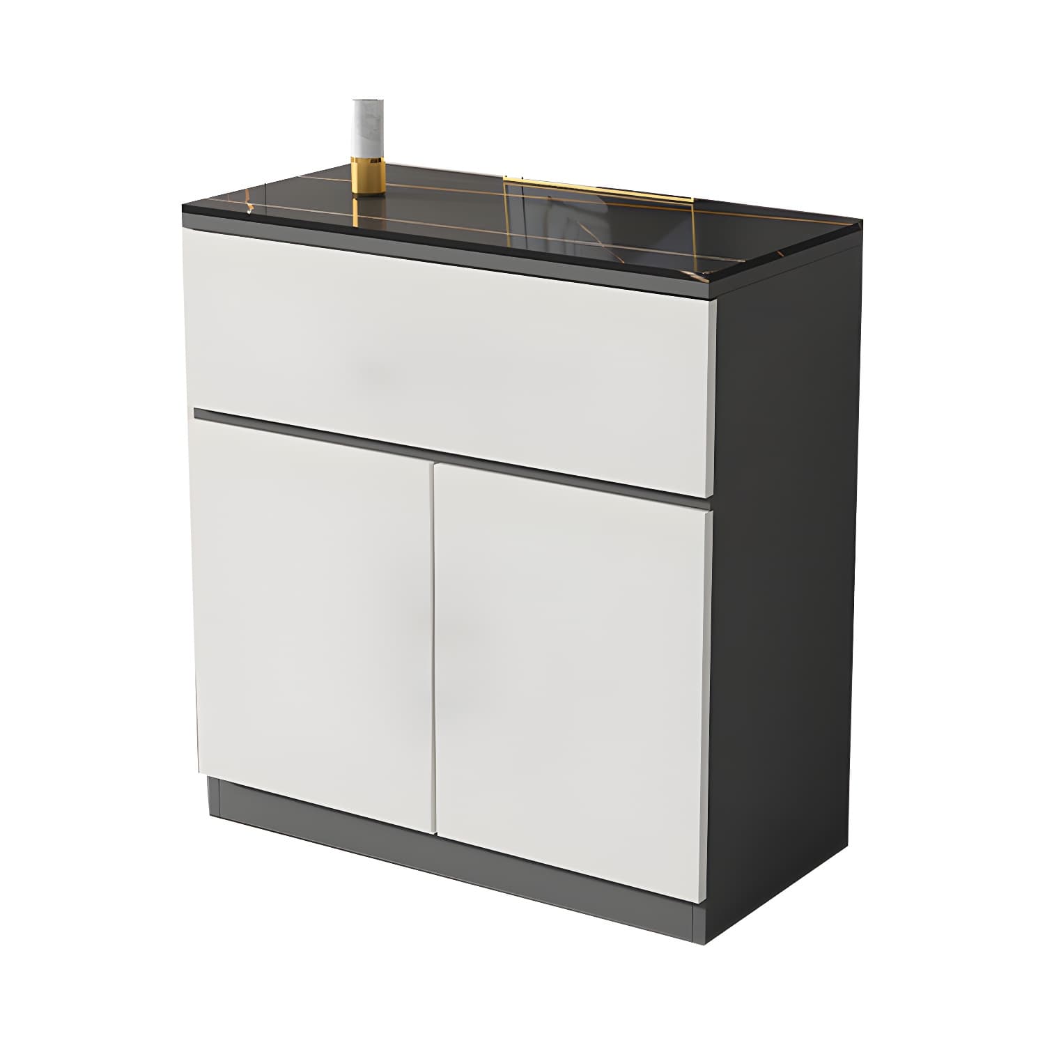 Contemporary Stone Top Sideboard Cabinet with Drawer and Door - image 7