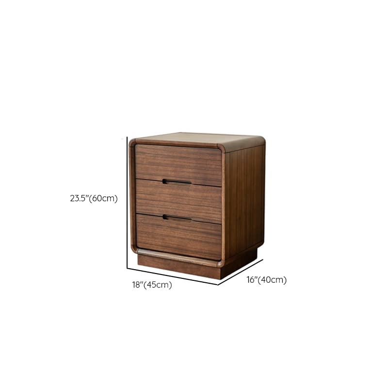 Cocoa Stylish Drawer Storage Nightstand with Walnut Countertop - image 14