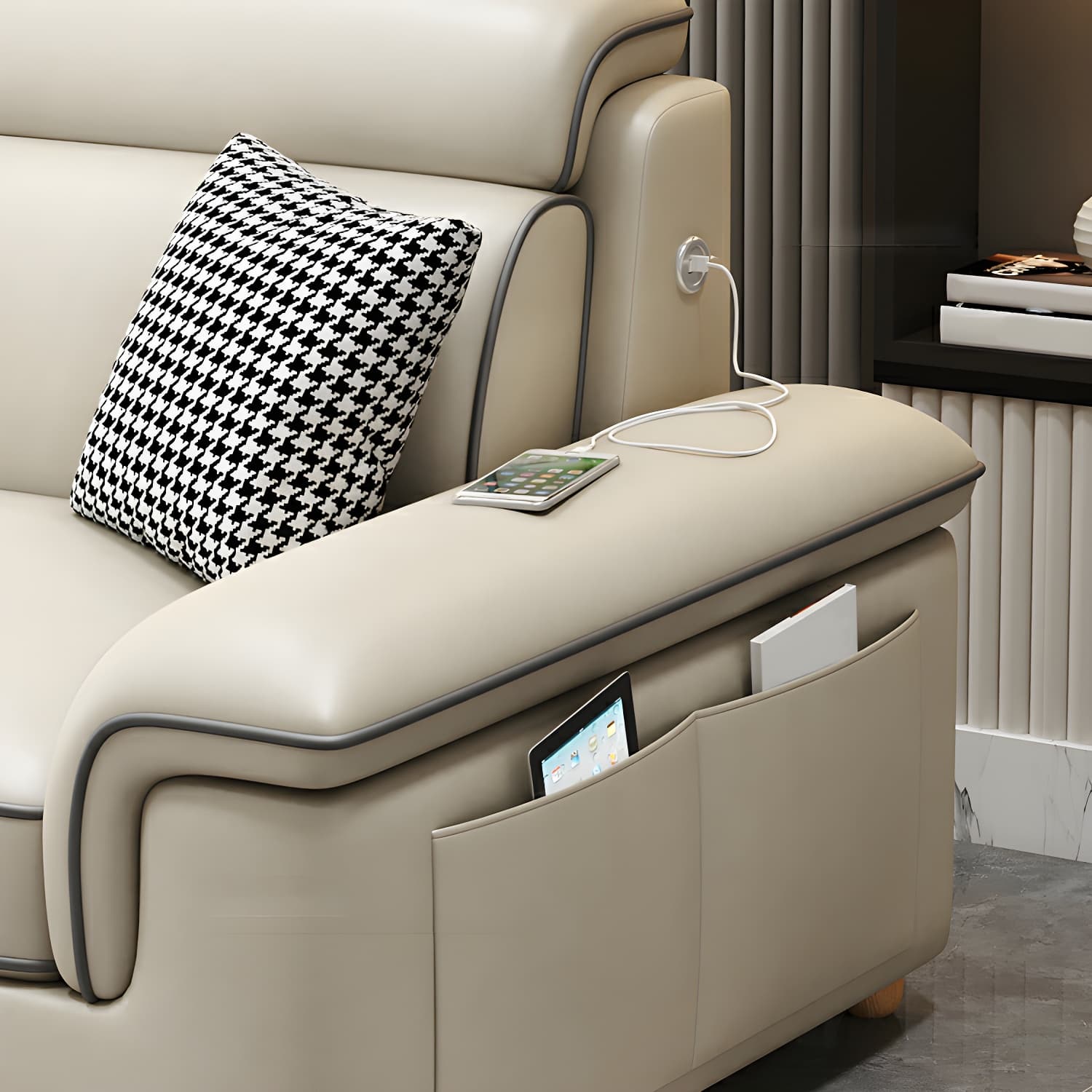 Modern Wood Frame L-Shape Sectional Sofa Chaise with Slipcover and Storage Included - image 18