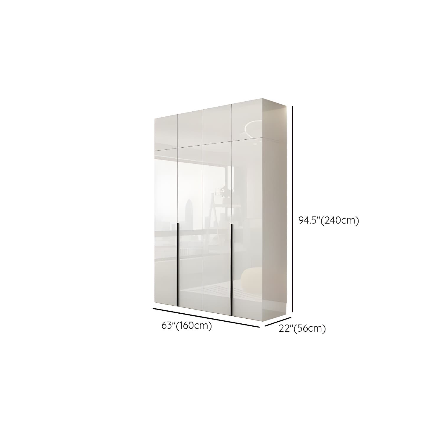 Modern Simple Style Double Door Storage Wardrobe for Bedroom - image 19