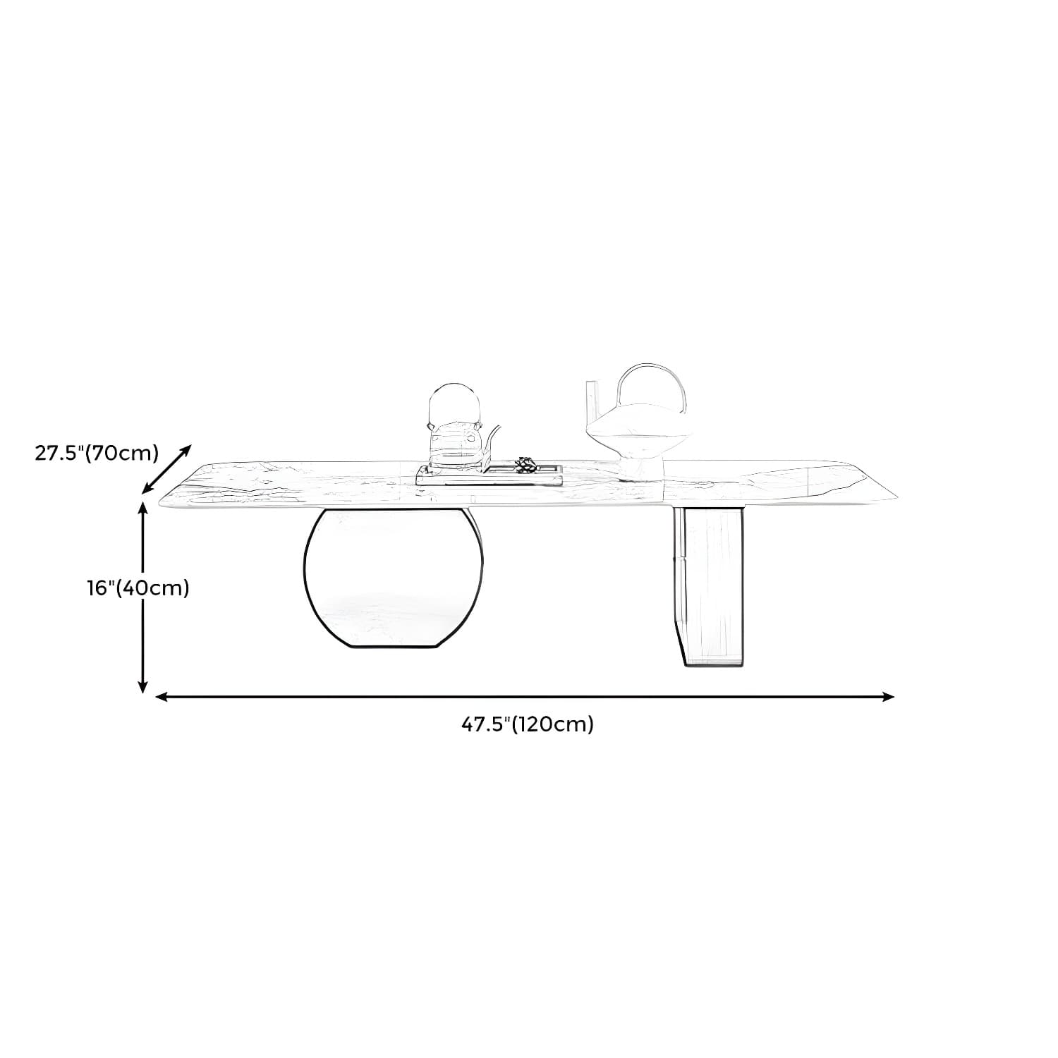 Marble White Rectangular Coffee Table Modern Round Cocktail Table - image 11