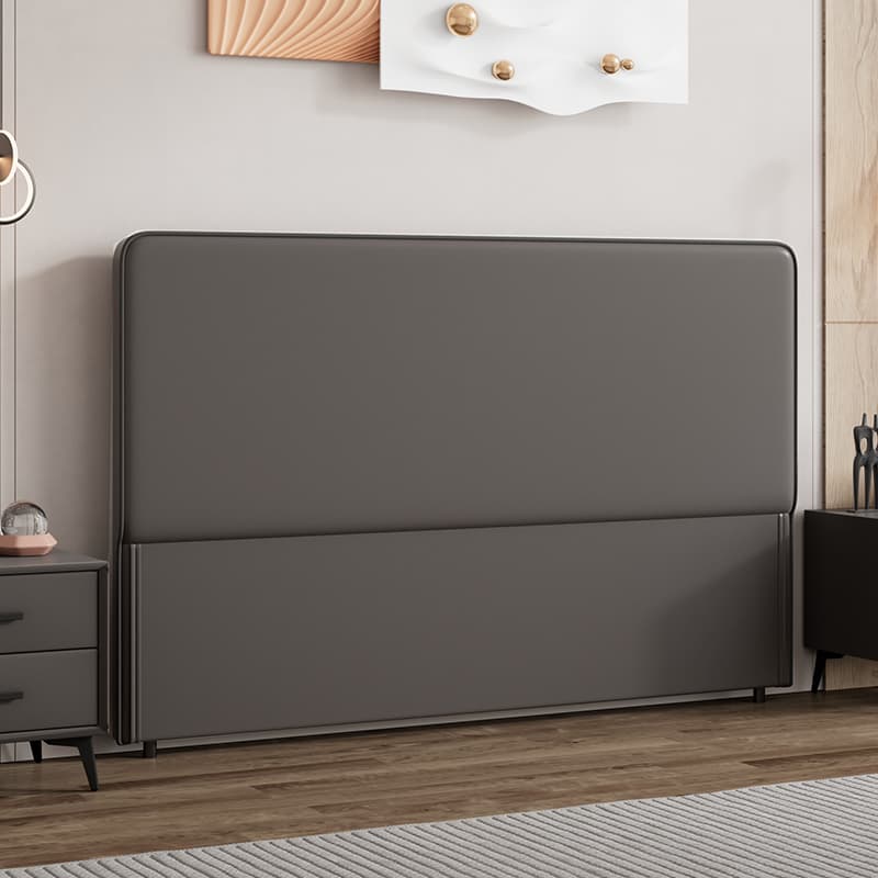 Modish Style Panel Headboard with No Distressing in Timber, Rectangle Shape for King/Queen/Full Bed, Featuring Sponge Upholstery Fill and Standard Height