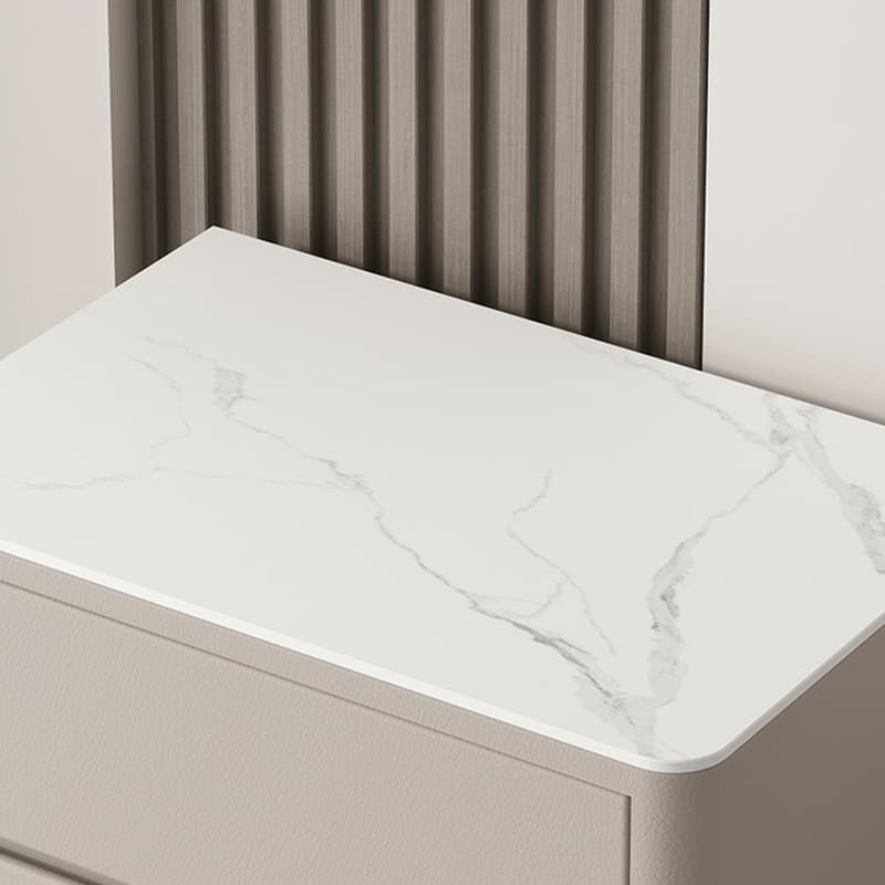 Glam Style Solid Wood Storage Chest with Stone Top and Soft-Close Drawers - image 14