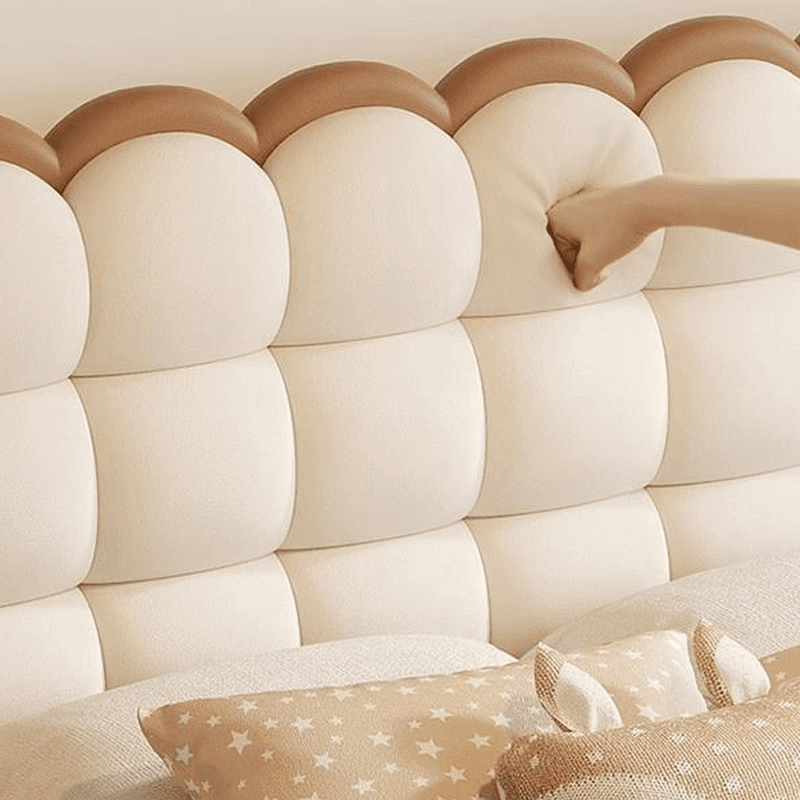 Solid Color Storage Included Panel Bed with Stitch-tufted Panel Headboard and Sponge Upholstery - image 6