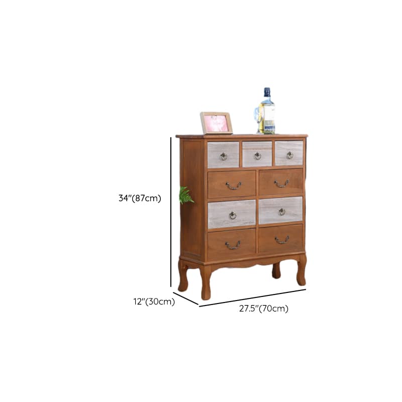 French Wood Vertical Console Dresser with 9 Drawers/7 Drawers/10 Drawers - image 24