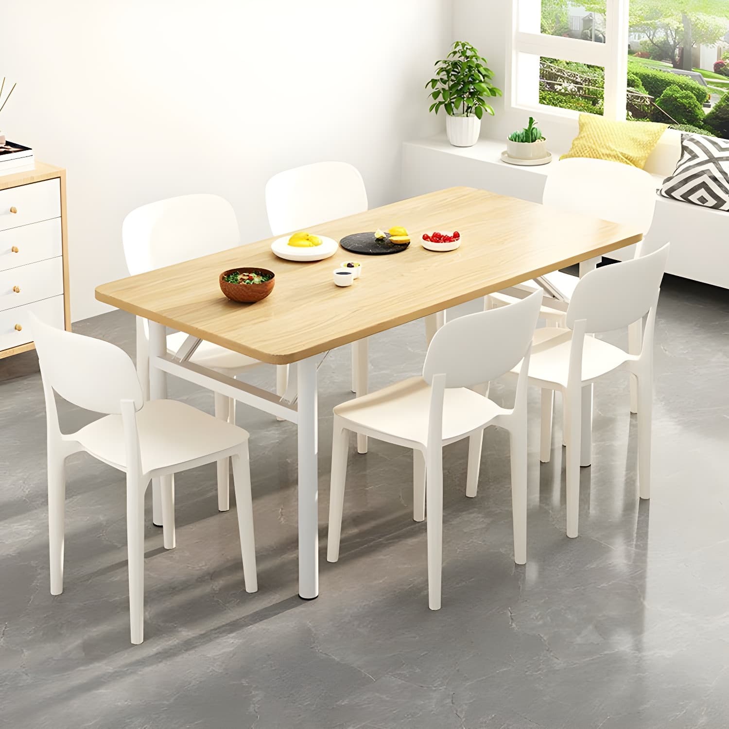 Scandinavian Style Stackable Kitchen&Dining Chair, Plastic and Non-Upholstered - image 20