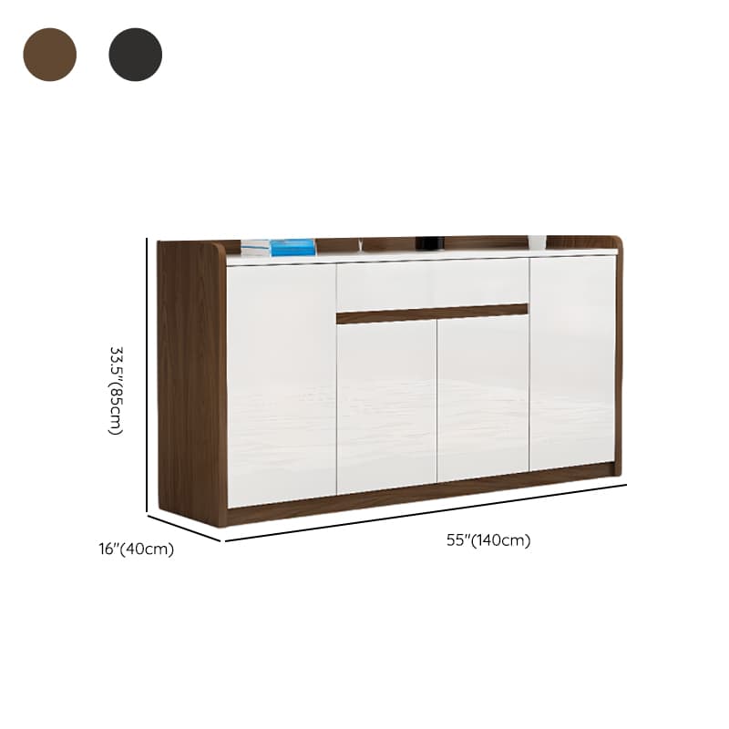 Minimalist Sintered Stone Buffet Table with 3 Drawers/Single Drawer, Closet, Standard/Wide/Narrow Size, Changeable Shelf, and 5 Doors/4 Doors/3 Doors - image 12