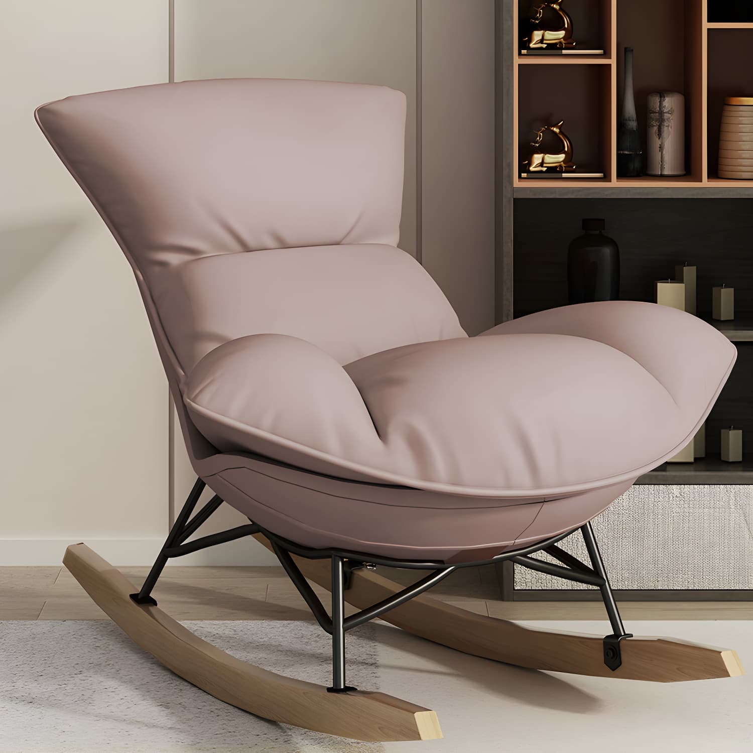 Nursery Sofa Rocking Chair Indoor Rocking Chair for Living Room and Bedroom - image 8