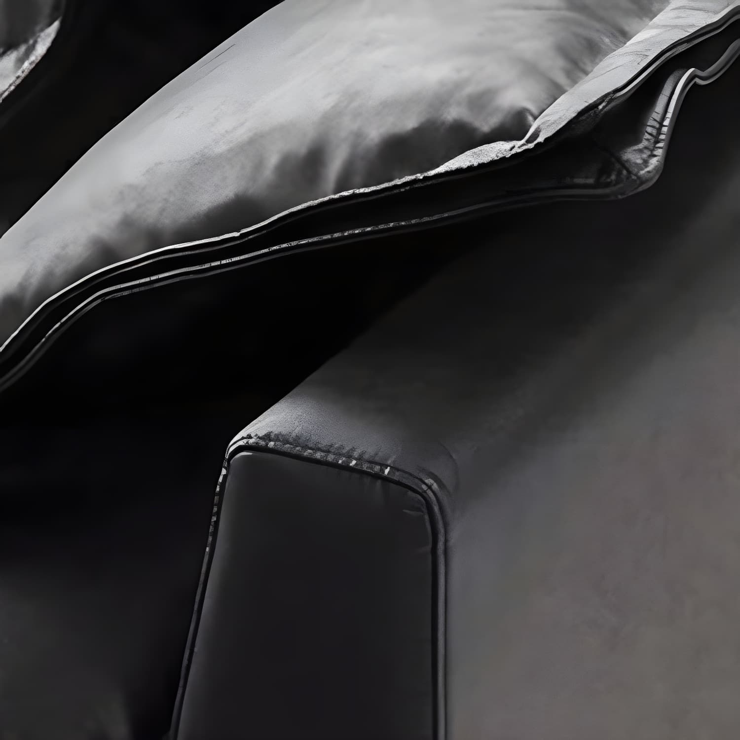 Modern Black Stationary Sectional Sofa with Wood Frame and Tech Cloth Upholstery - image 7