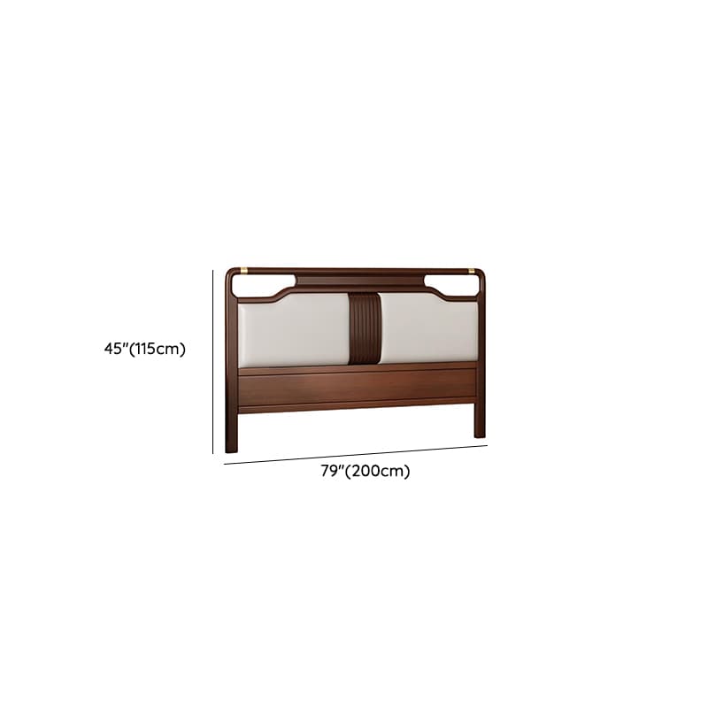Modish No Distressing Timber Panel Headboard with Rectangle/Stepped Shape for Queen/King/Full Bed, Featuring Sponge Upholstery and Standard Height - image 18