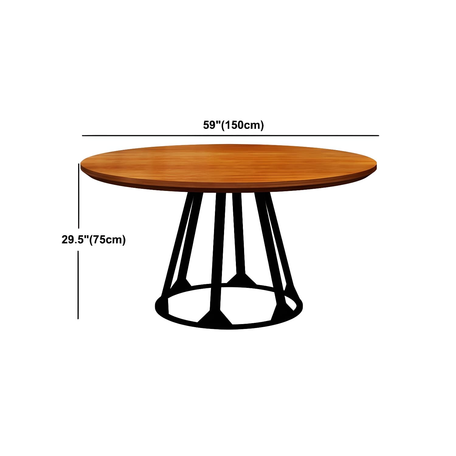 Simple Style Dining Table Solid Wood Round Dinette Table for Home Kitchen - image 22