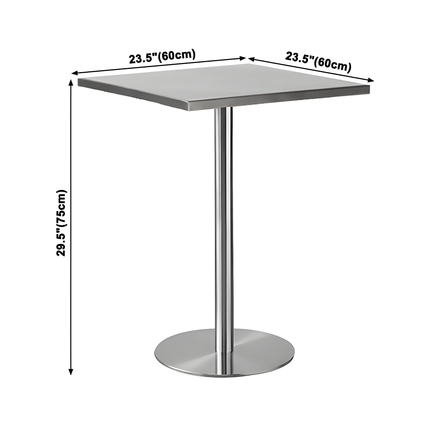 Industrial Dining Room Table Stainless Steel Table with Pedestal Table for Home Kitchen Dinner - image 16