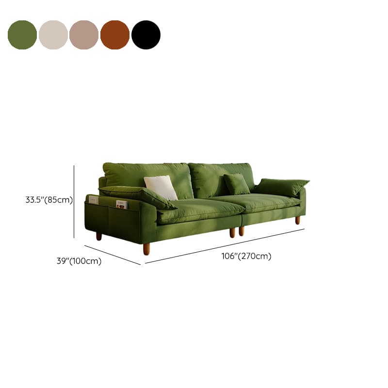Gray/Sage/Amber Color Standard Sofa with Armrest and 4 Pillows for Drawing Room - image 15