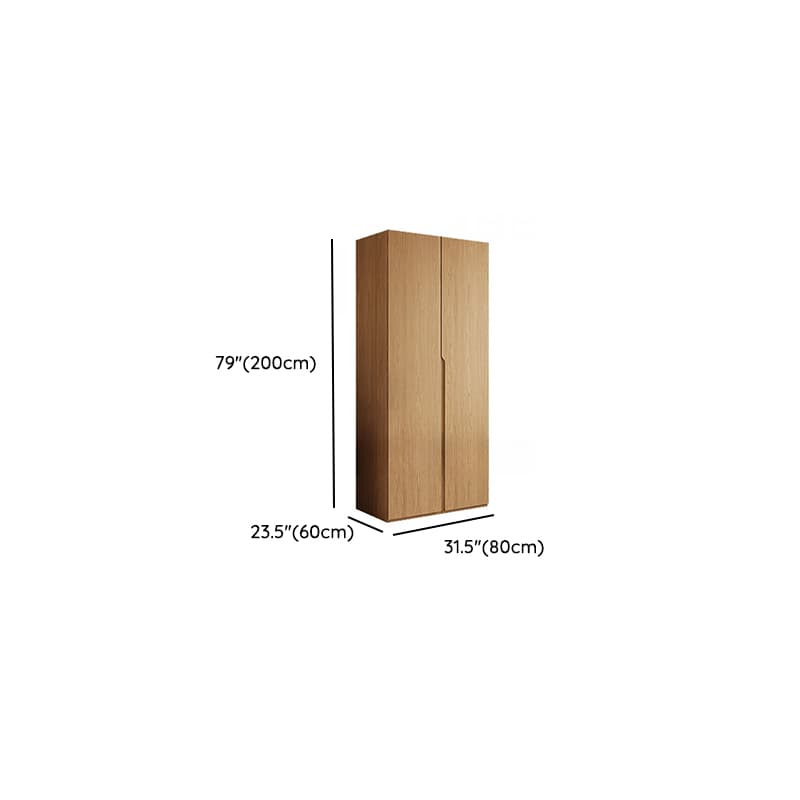 Natural Finish Minimalist Oak Wood Cabinet Armoire with Soft Close Drawer, Soft Close Door, Interior Shelves, and Clothing Rod - image 19