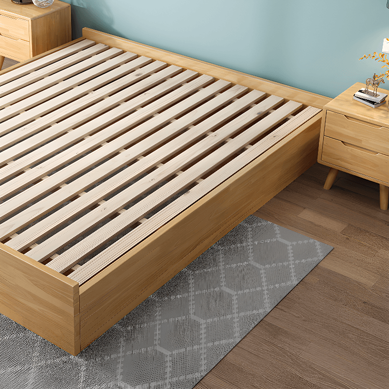 Modern Simple Style Natural Timber Bed with Lift Up Storage for Living Room - image 6