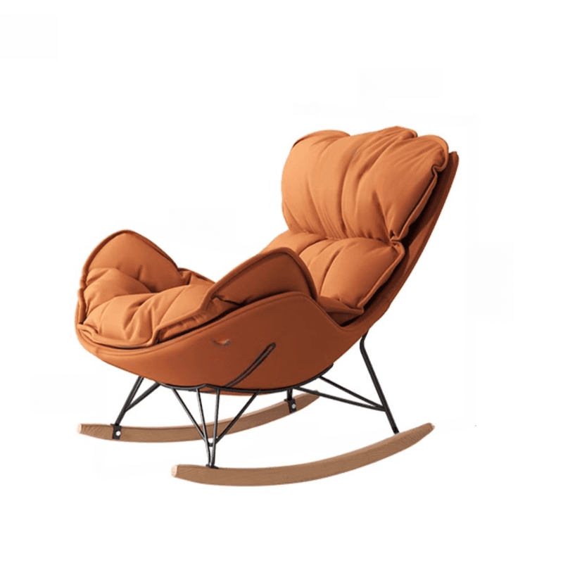 Stationary Rocking Chair with Flared Arm and Rear Support - image 17