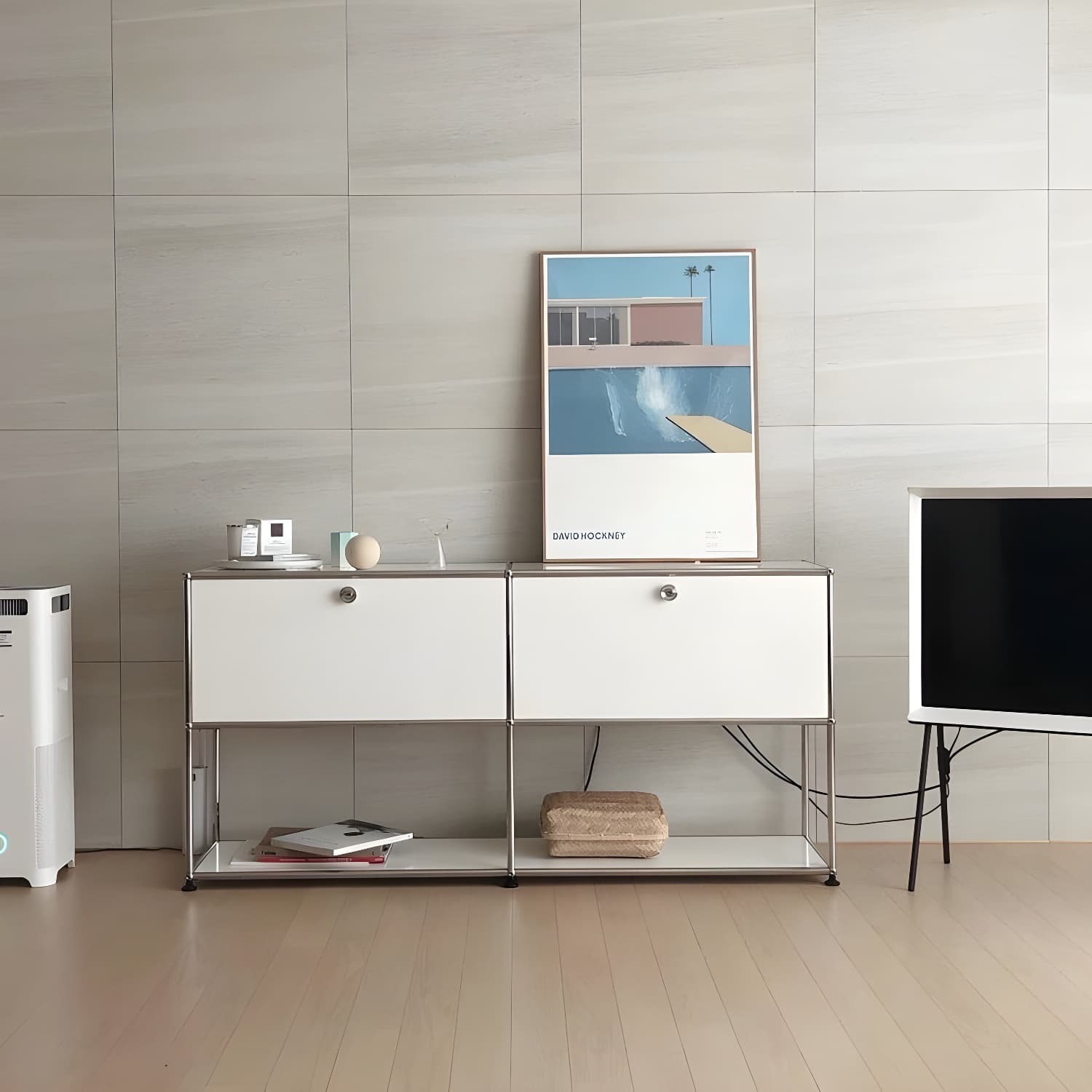 Stainless Steel Sideboard Modern Style Dining Sideboard with Locking Cabinet - image 13