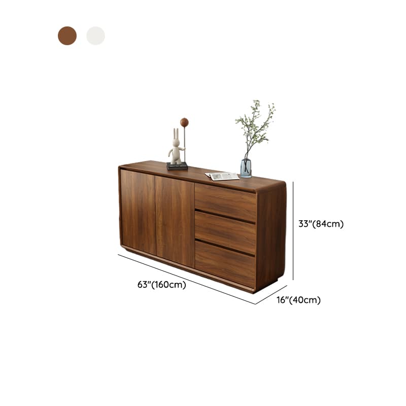 Ground Sideboard with 3 Drawers, Cupboard, Standard/Narrow Size, Timber Countertop, Adjustable Shelving, and 2 Doors/1 Door - image 15