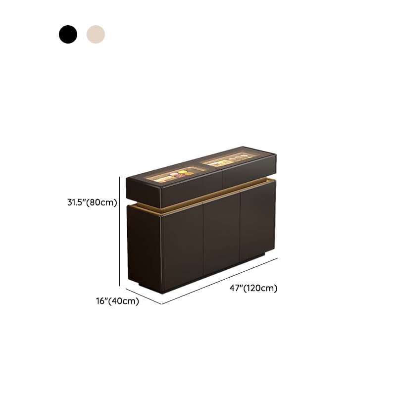 Elegant Sideboard with 8/12 Drawers, Glass Countertop, and Illuminating Lighting - image 14
